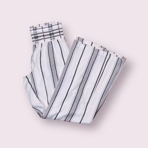 Happily Grey Womens Black and White Striped Linen Pants